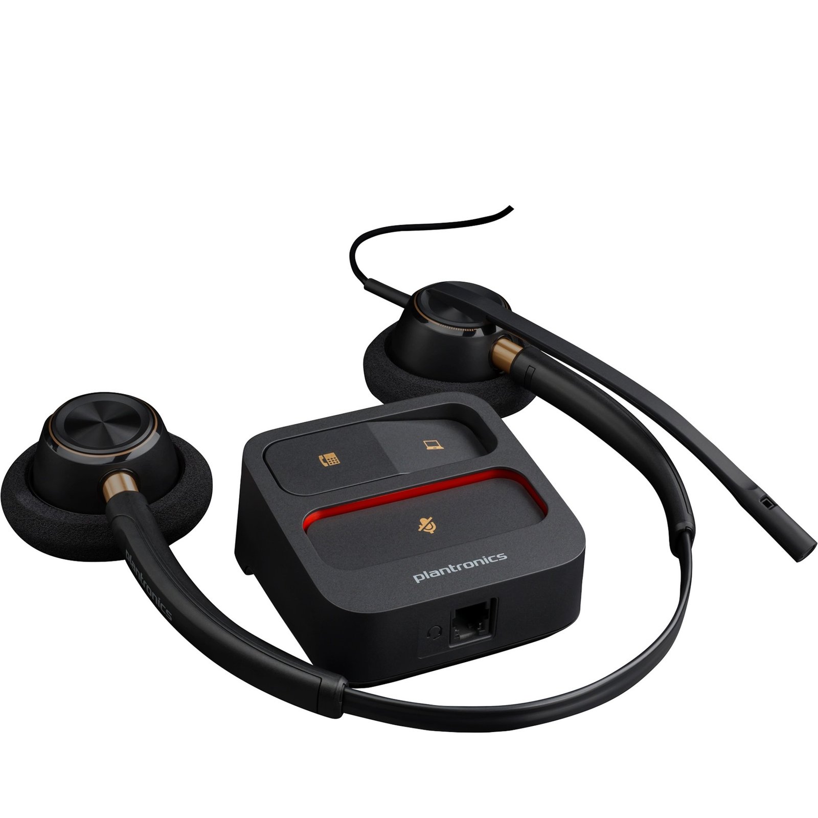 HP Poly EncorePro HW520 Binaurales Headset + Quick Disconnect Negro