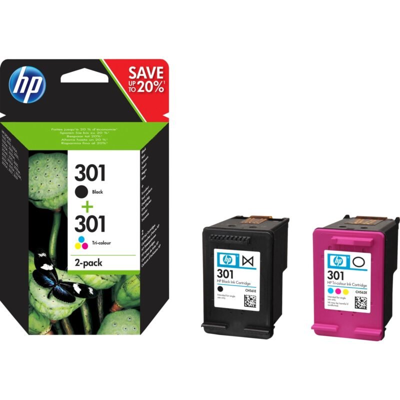 HP Tinte Combopack Nr. 301 (N9J72AE) Negro
