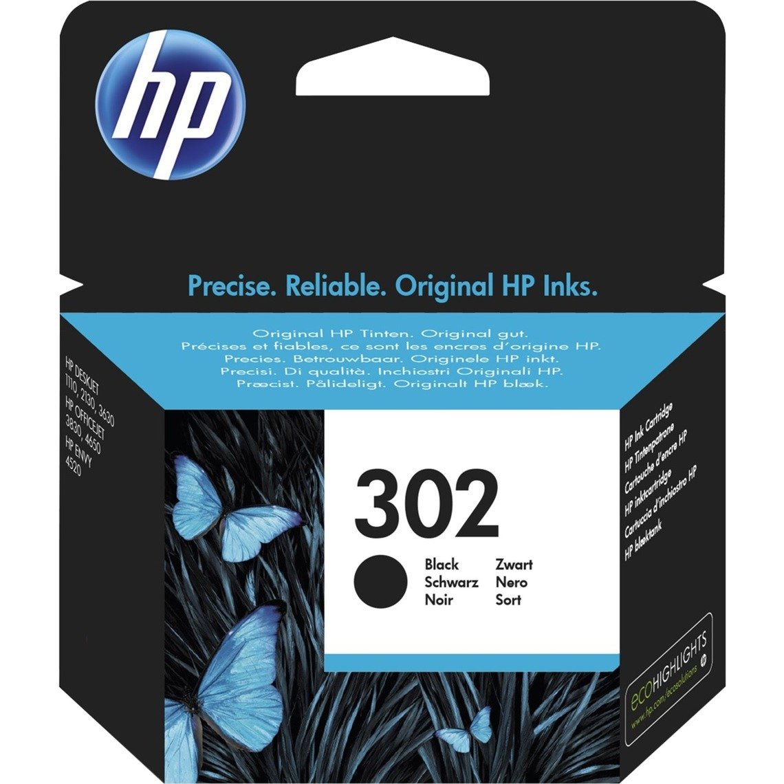 HP Tinte schwarz Nr. 302 (F6U66AE) Negro