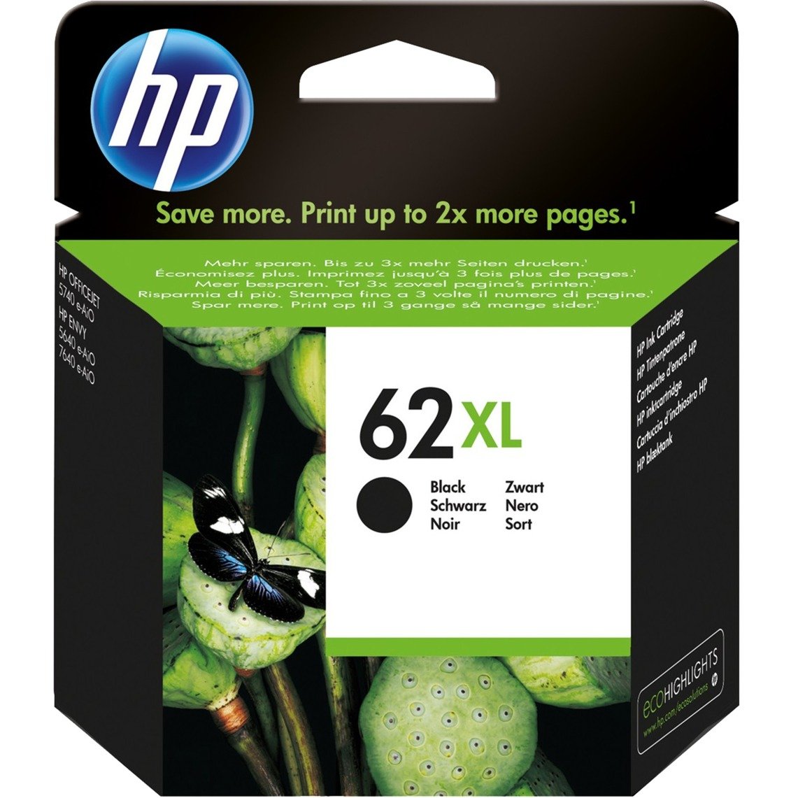 HP Tinte schwarz Nr. 62XL (C2P05AE)