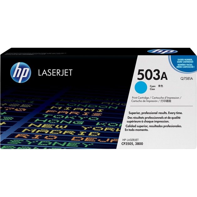 HP Toner cyan 503A (Q7581A) Turquesa