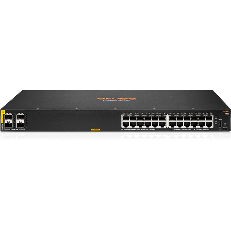 Hewlett Packard Enterprise Aruba Networking CX 6100 24G Klasse 4 PoE 4SFP+ 370 W Switch