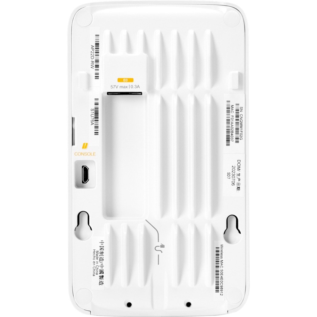 Hewlett Packard Enterprise Networking Instant On Access Point Dual Radio 2x2 Wi‑Fi 6 (RW) AP22D Blanco - Imagen 4