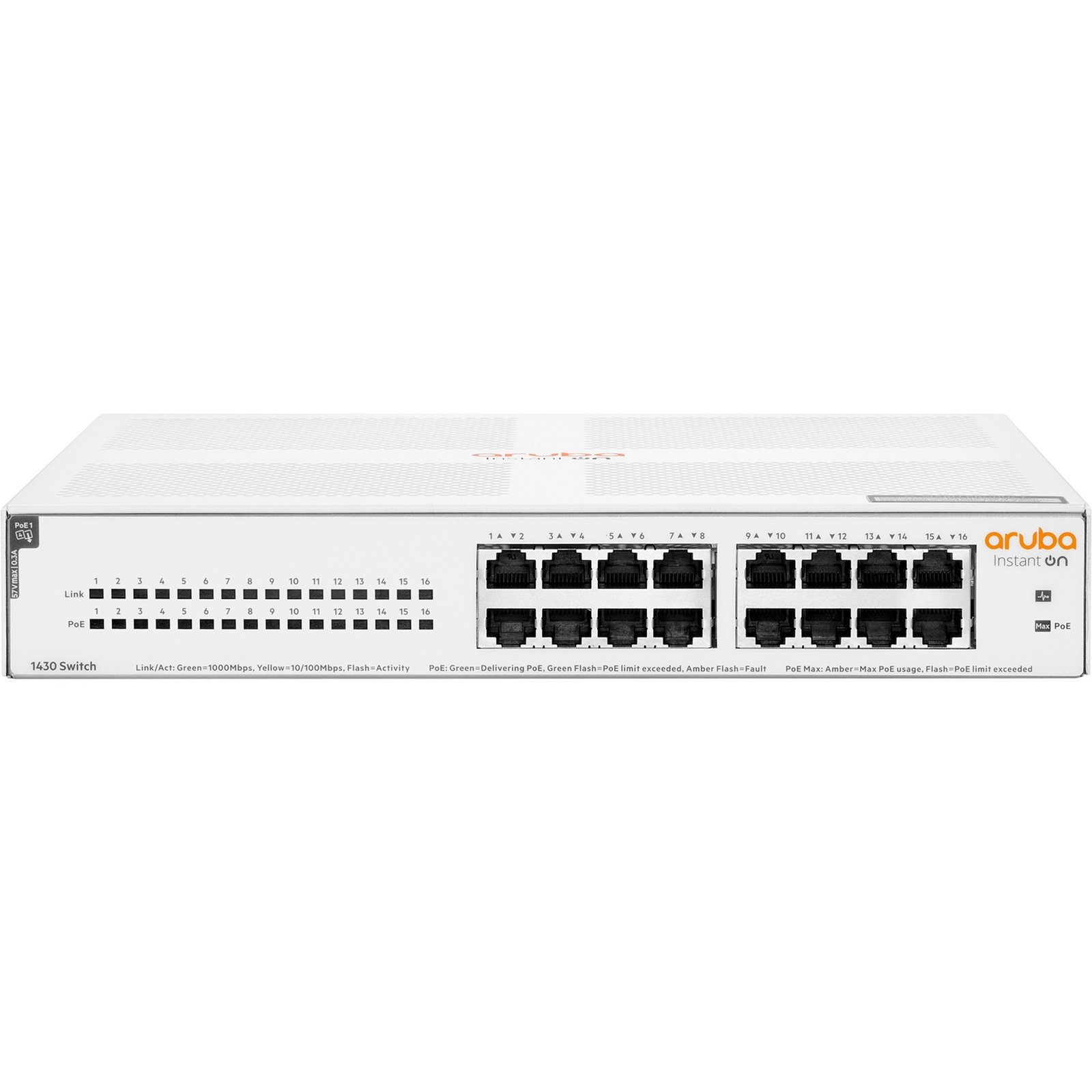 Hewlett Packard Enterprise Networking Instant On Switch 16 Anschlüsse Gigabit CL4 PoE 124 W 1430