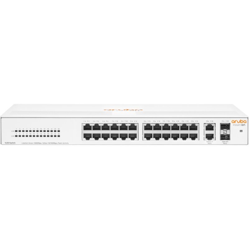 Hewlett Packard Enterprise Networking Instant On Switch 26 Anschlüsse Gigabit 2 Anschlüsse SFP 1430