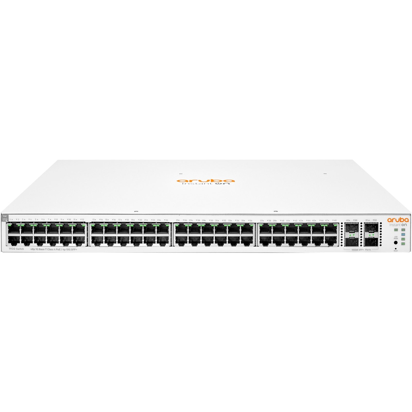 Hewlett Packard Enterprise Networking Instant On Switch 48 Anschlüsse Gigabit CL4 PoE 4 Anschlüsse SFP+ 370 W 1930
