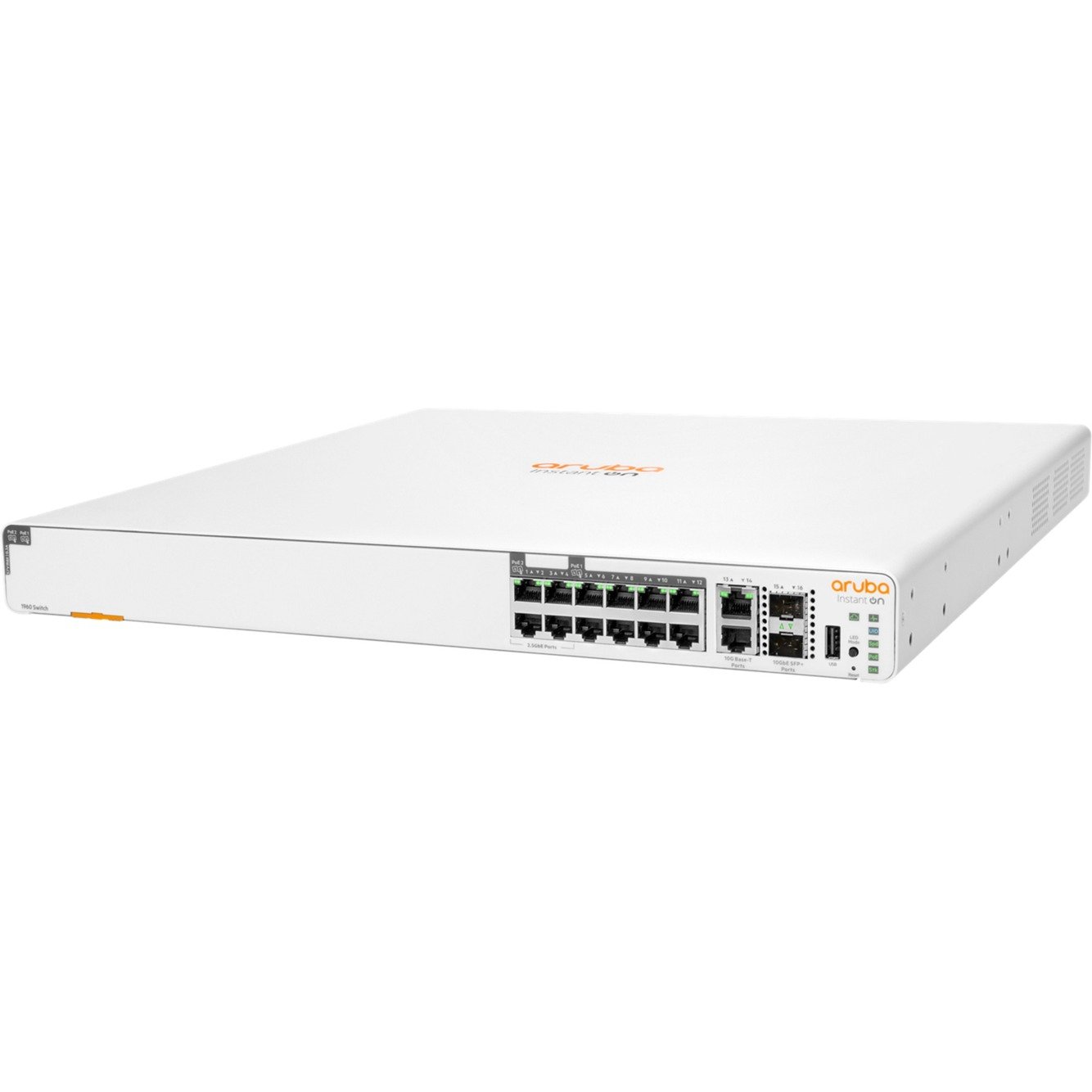 Hewlett Packard Enterprise Networking Instant On Switch 8p Gigabit CL4 4p SR2.5G CL6 Gigabit PoE 2 Anschlüsse 10GBT 2p SFP+ 480 W 1960 - Imagen 2