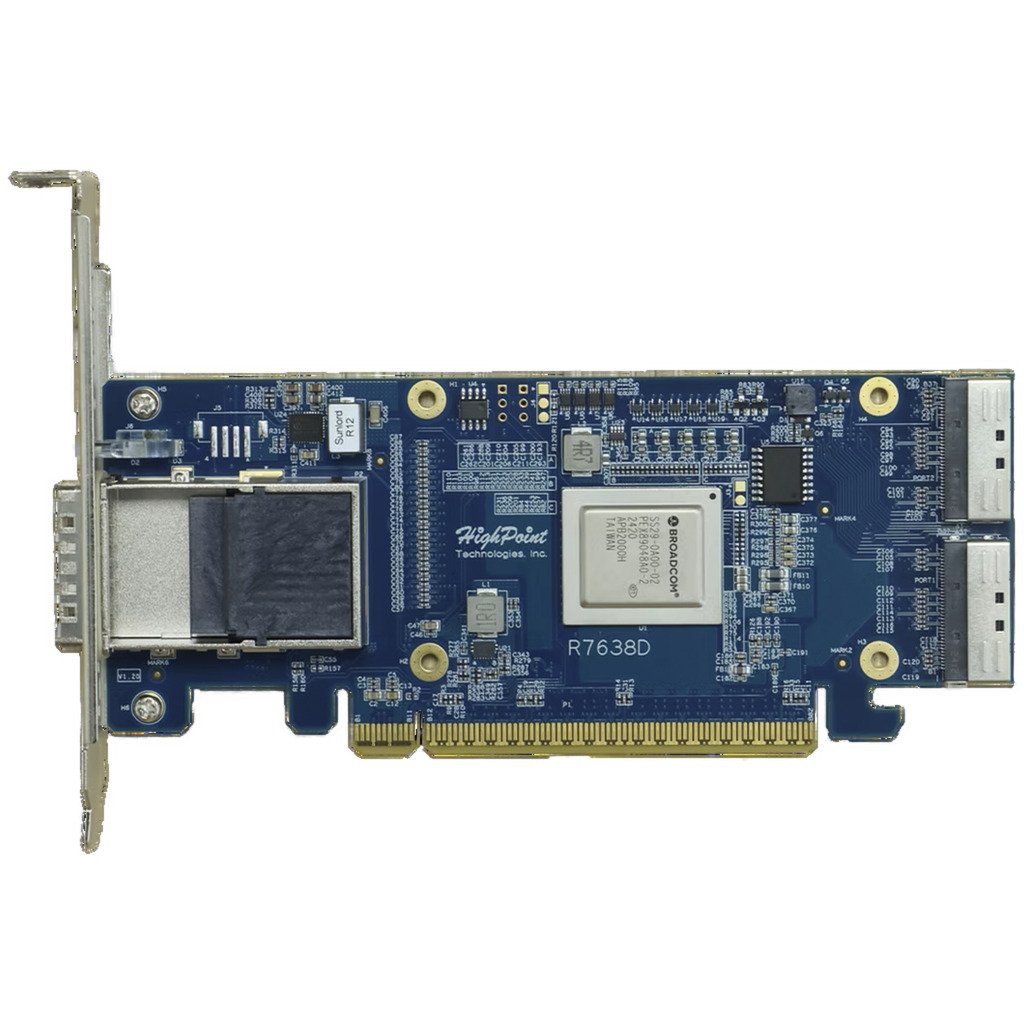 HighPoint R7638D External PCIe Gen5 x16 Switch Adapter - Imagen 3