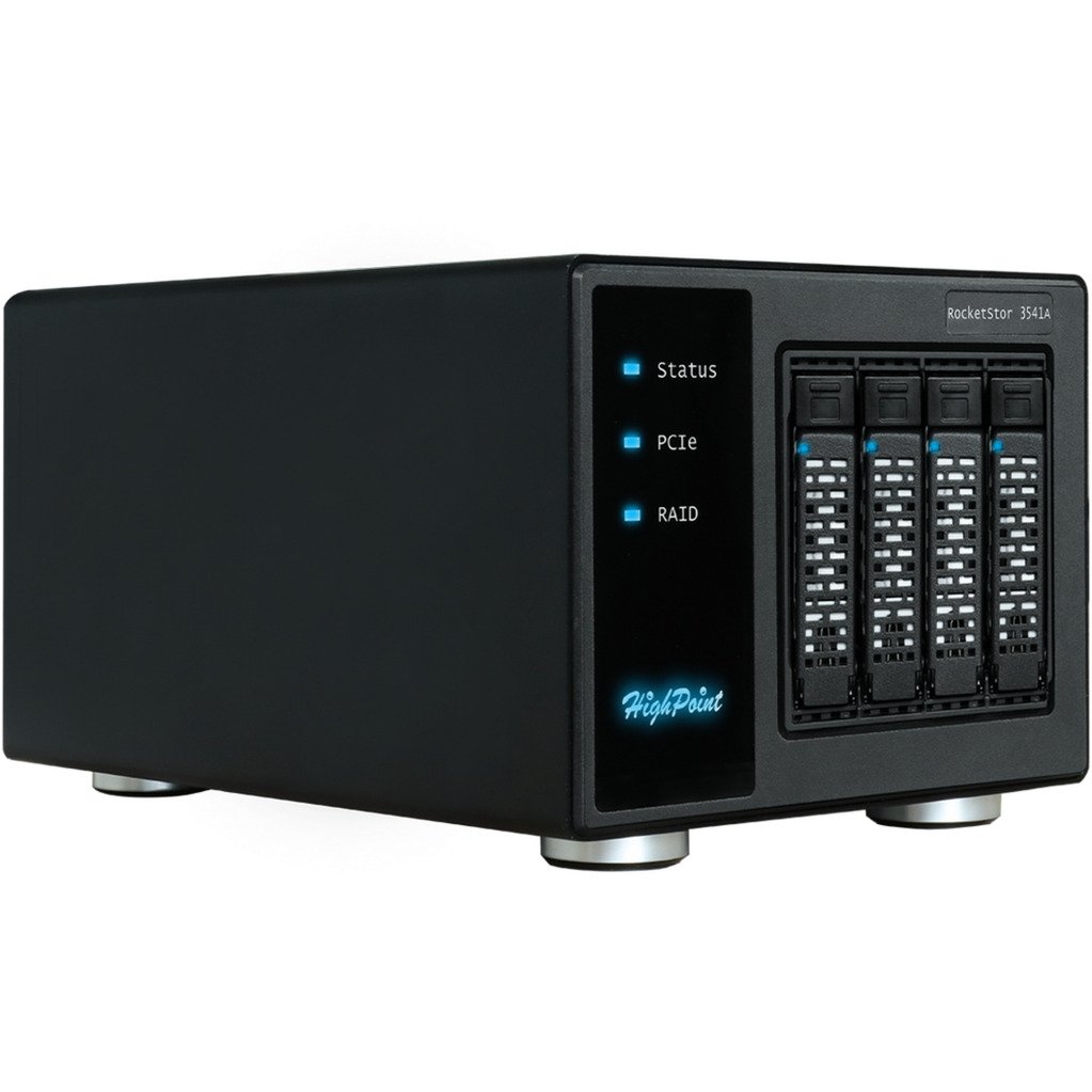 HighPoint RocketStor 6541AW 4-Bay PCIe 4.0 x16 NVMe Negro - Imagen 2