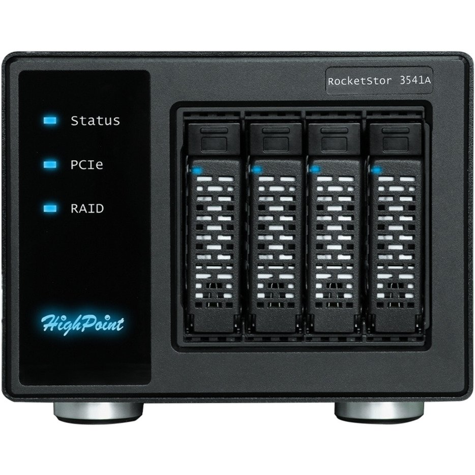 HighPoint RocketStor 6541AW 4-Bay PCIe 4.0 x16 NVMe Negro - Imagen 3