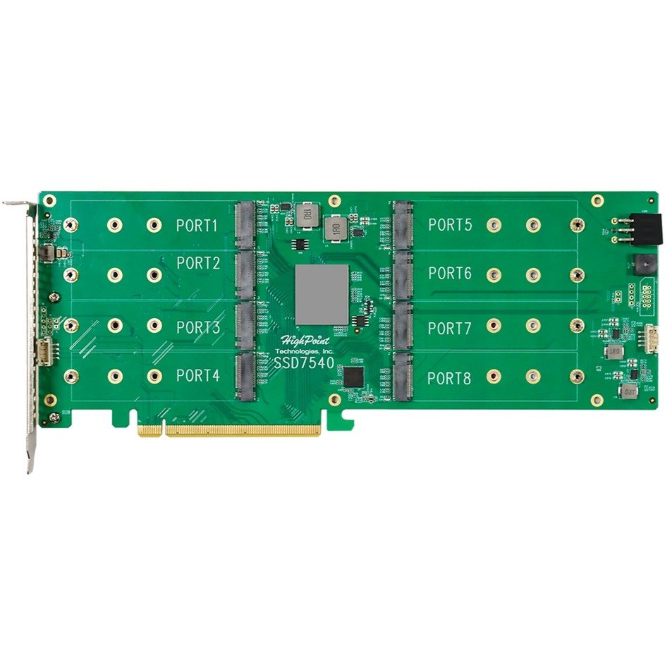 HighPoint Rocket 1508 8x M.2 Port zu PCIe 4.0 x16 NVMe HBA C - Imagen 4