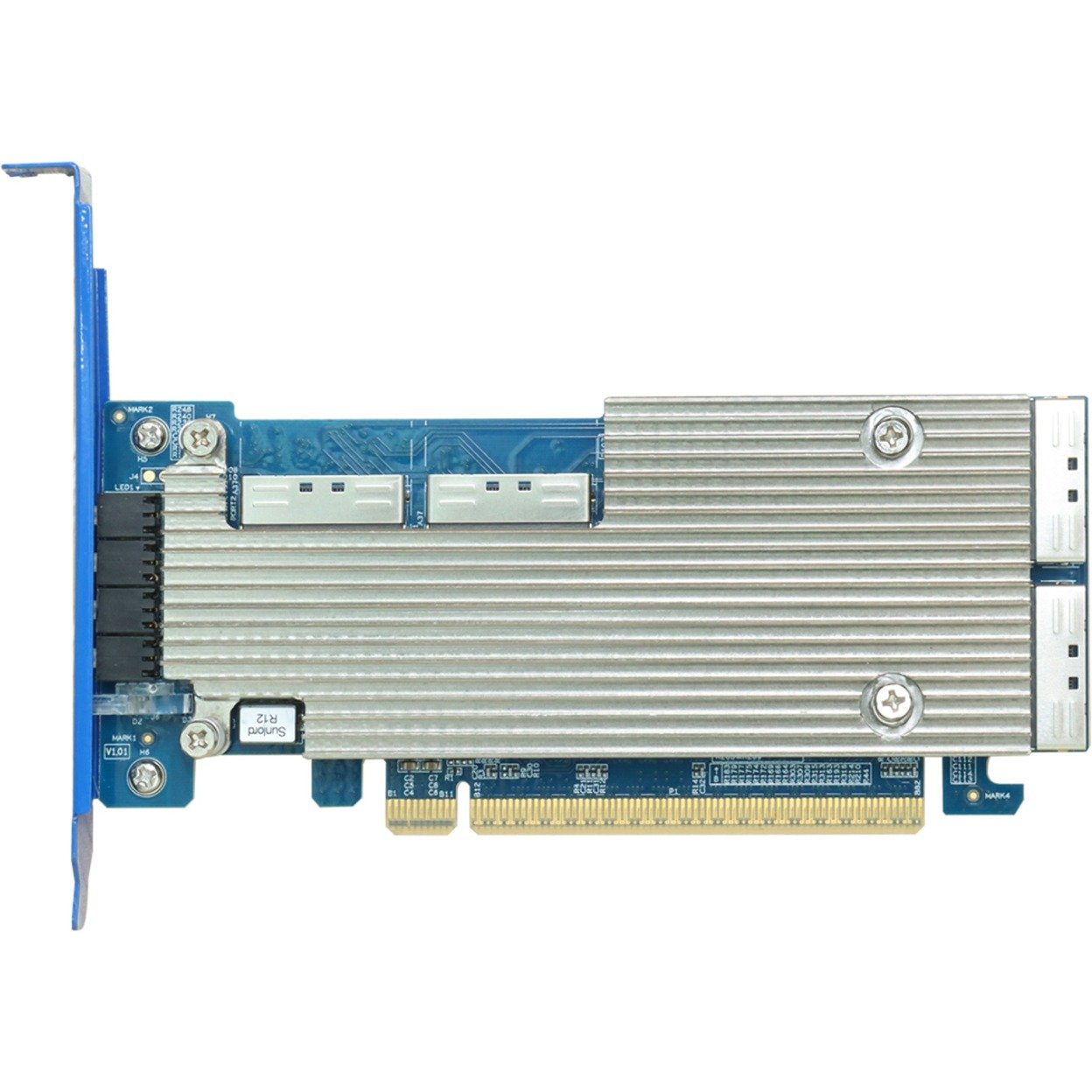 HighPoint Rocket 1628A PCIe Gen5 x16 to 4-MCIOx8 NVMe Switch Adapter - Imagen 3
