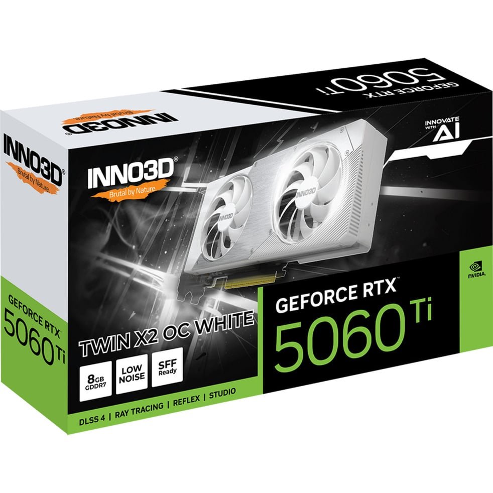 INNO3D GeForce RTX 5060 Ti TWIN X2 OC WHITE, 8 GB - Imagen 3