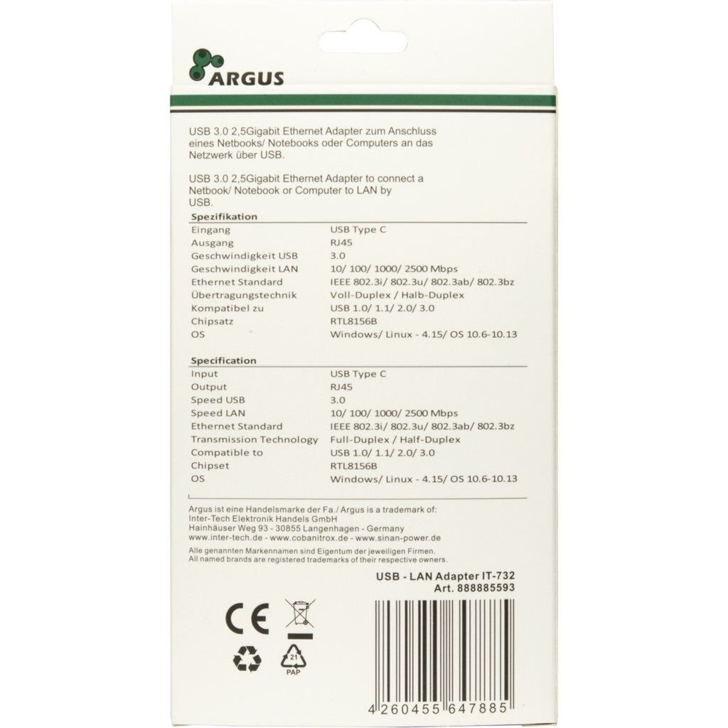 Inter-Tech USB Adapter Argus IT-732 Negro - Imagen 5