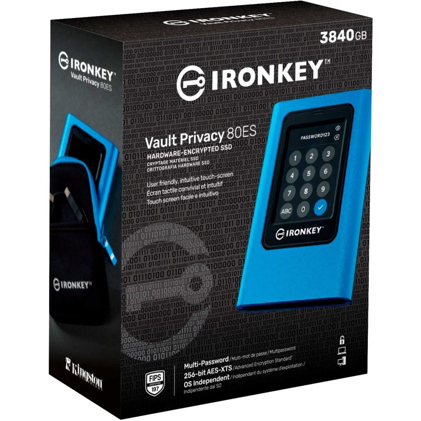 Kingston IronKey Vault Privacy 80 3. Azul, 84 TB 5 GB - Imagen 3