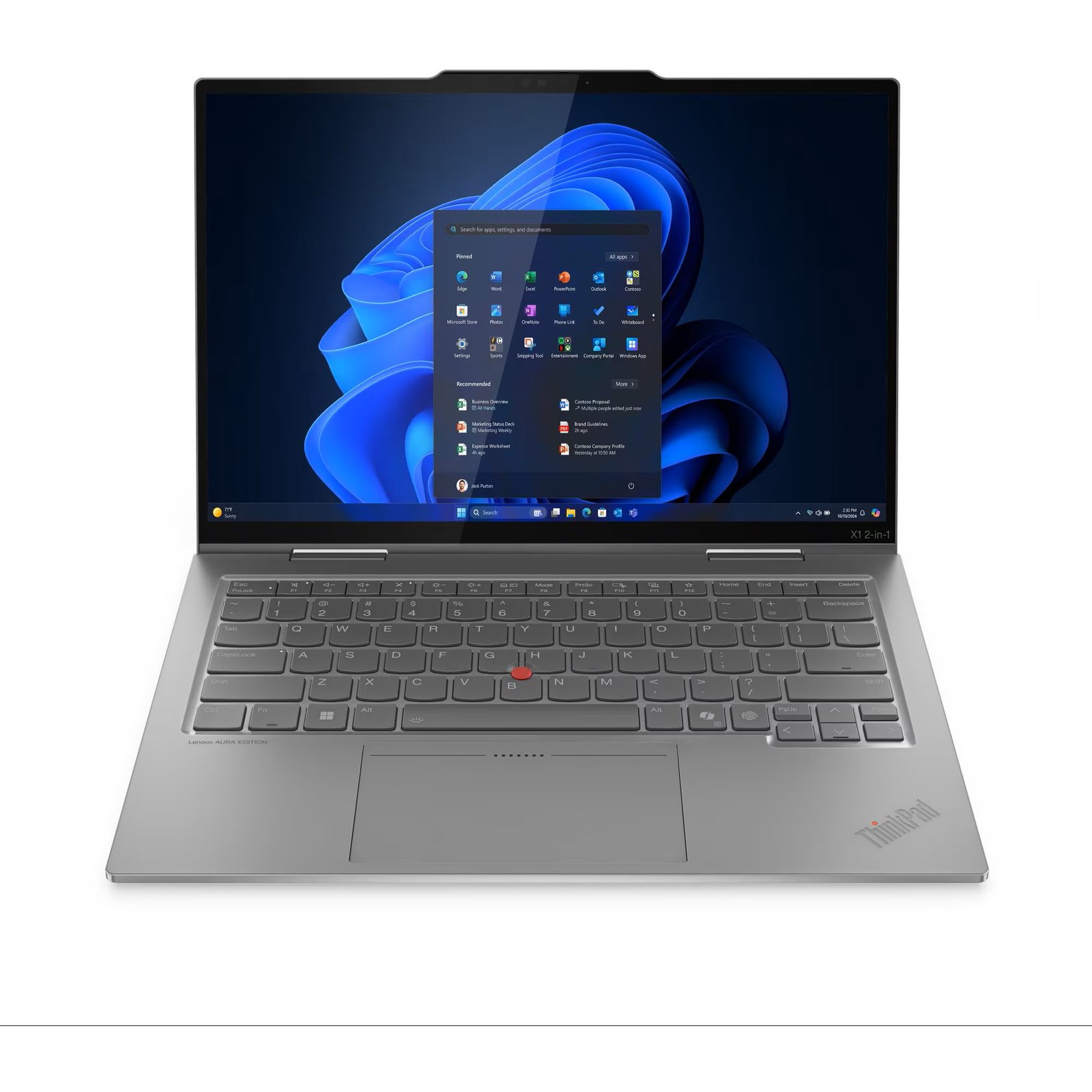 Lenovo ThinkPad X1 2-in-1 G10 Aura Edition (21NU0023GE) Gris, 1 TB 32 GB - Imagen 5