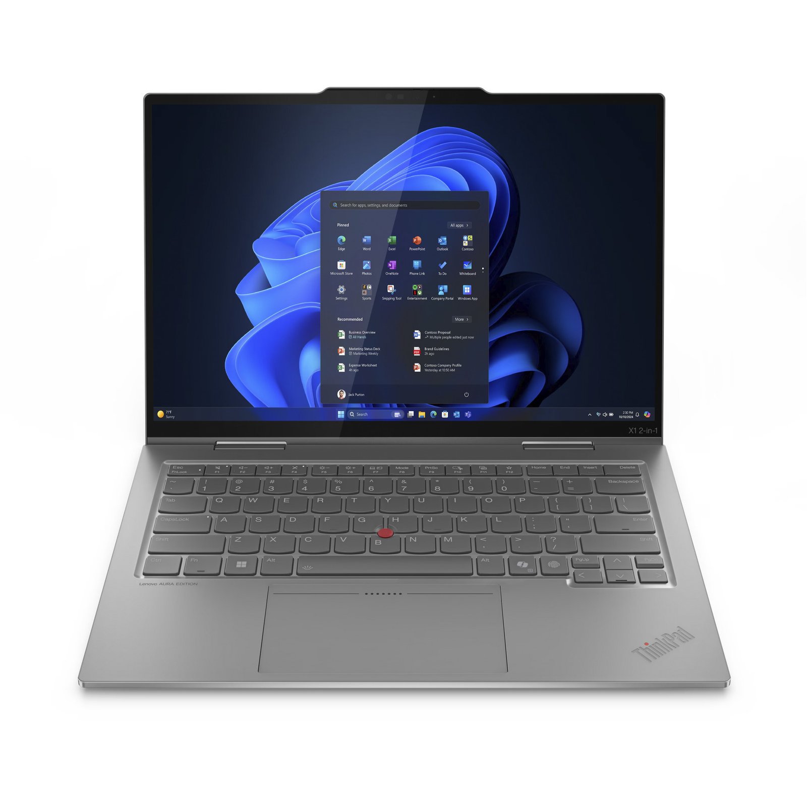 Lenovo ThinkPad X1 2-in-1 G10 Aura Edition (21NU002AGE) Gris, 1 TB 32 GB - Imagen 5