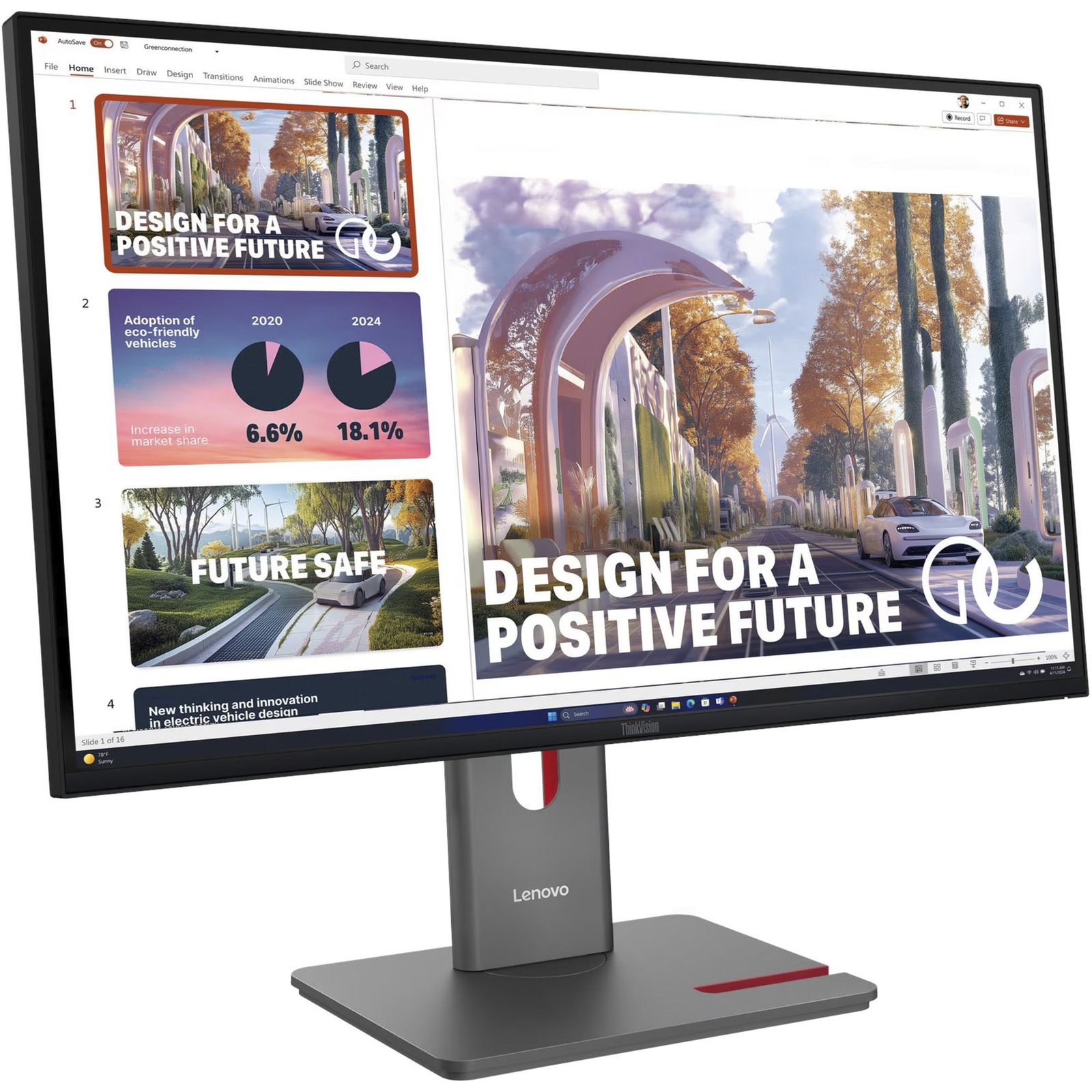 Lenovo ThinkVision P27QD-40 Negro