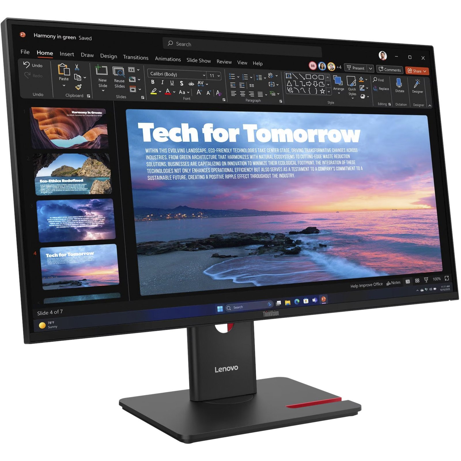 Lenovo ThinkVision T27QD-40 Negro