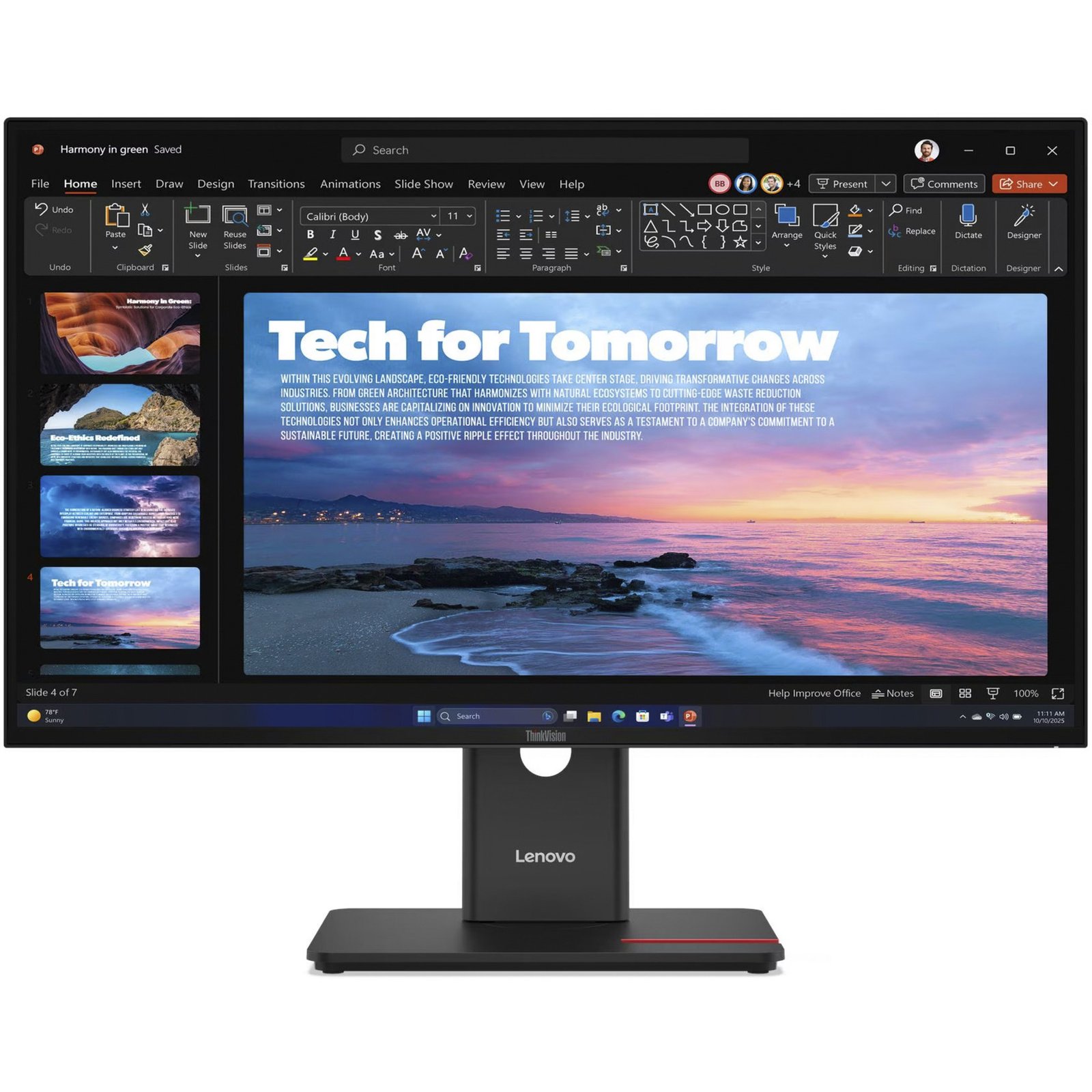 Lenovo ThinkVision T27QD-40 Negro - Imagen 2