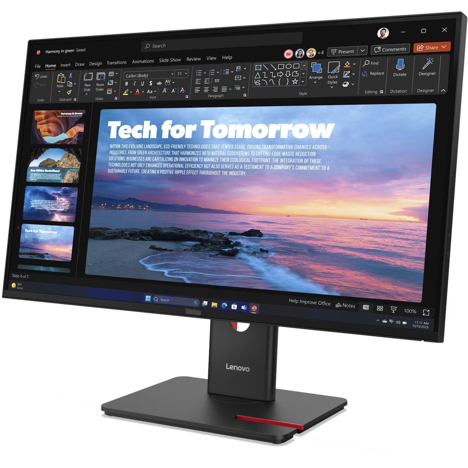Lenovo ThinkVision T27QD-40 Negro - Imagen 3