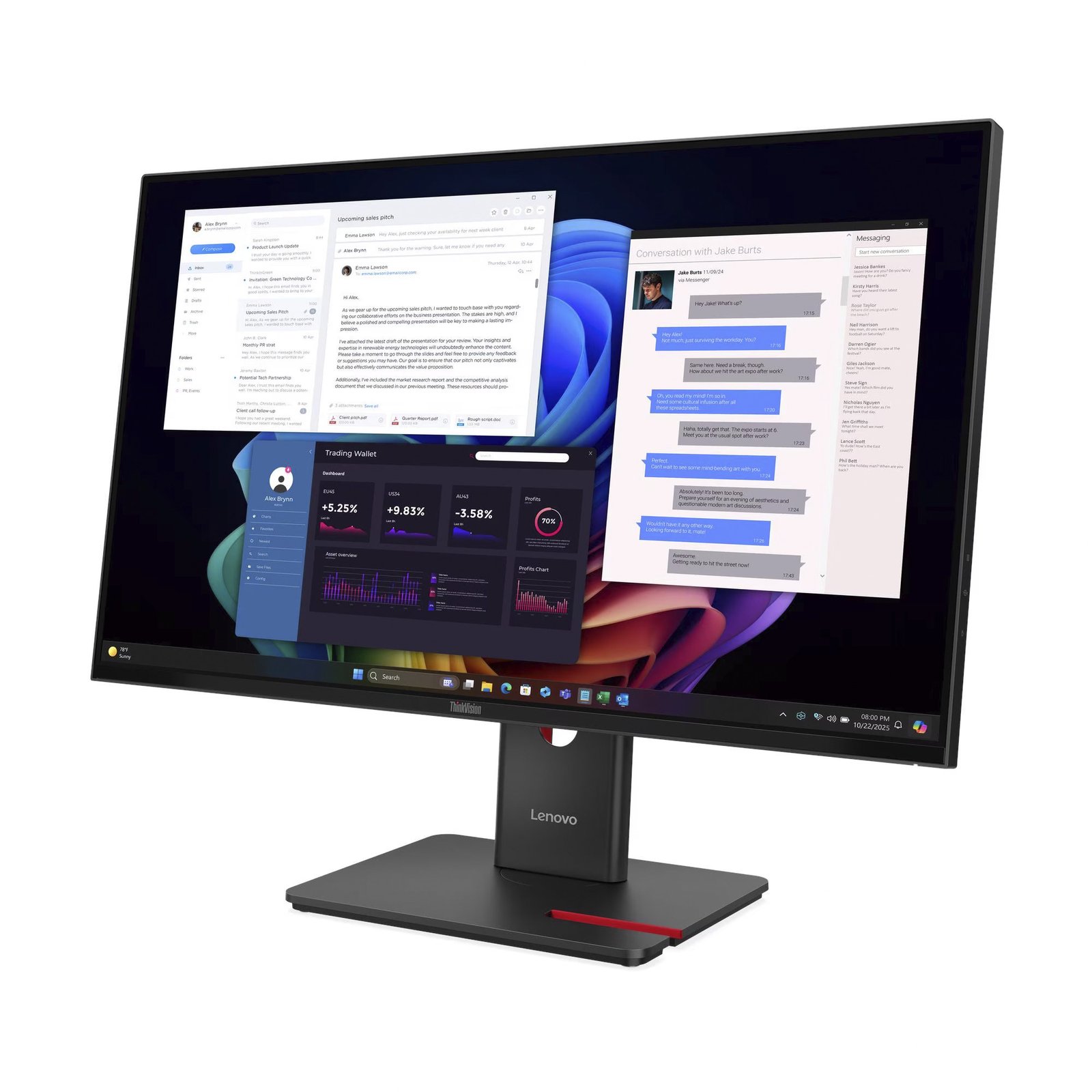 Lenovo ThinkVision T27UD-40 Negro - Imagen 3
