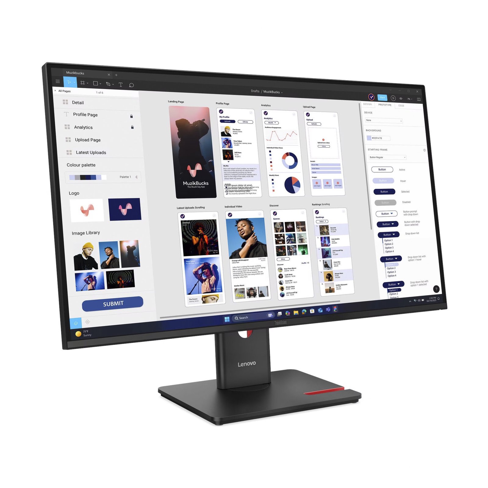 Lenovo ThinkVision T32UD-40 Negro