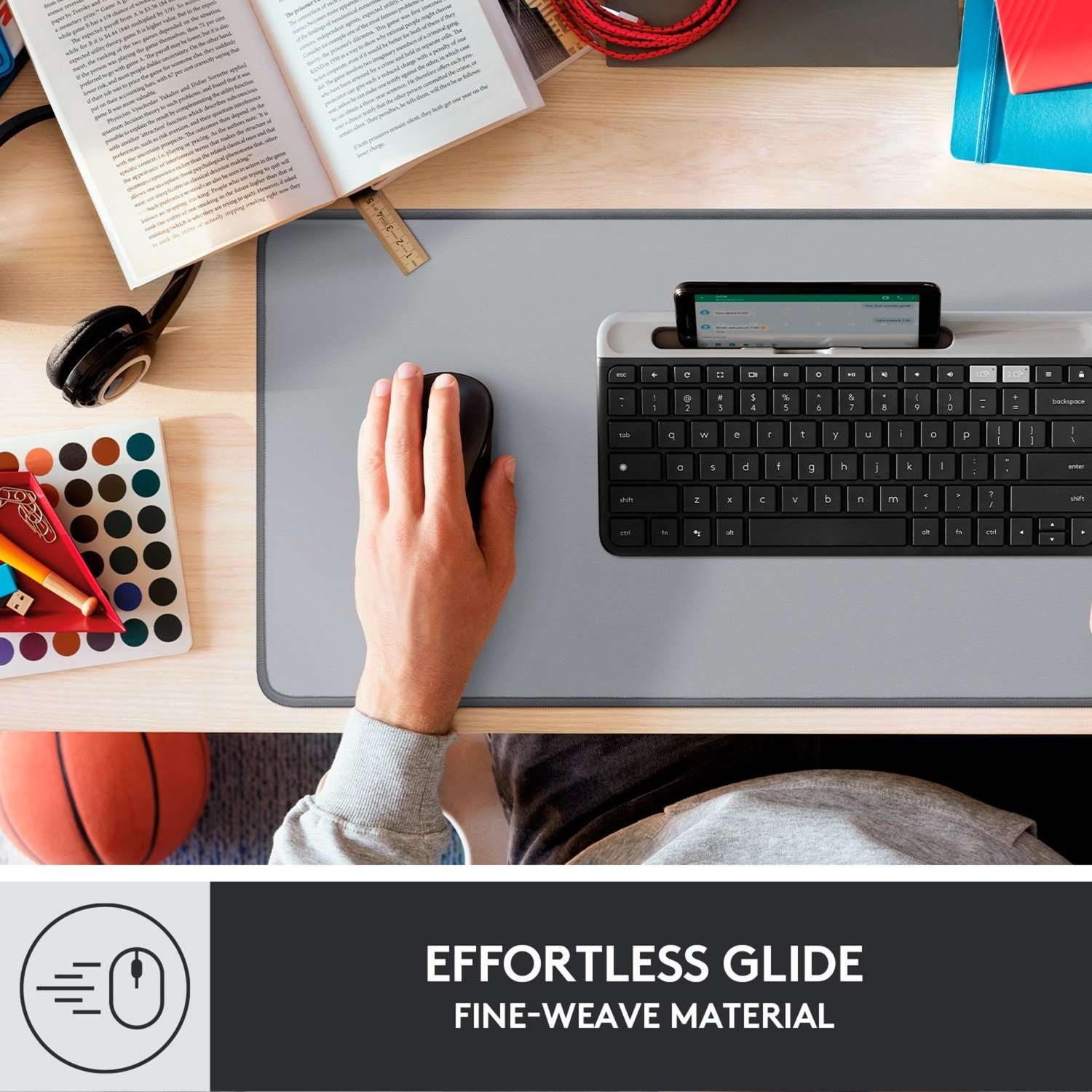 Logitech Desk Mat Studio Gris - Imagen 5