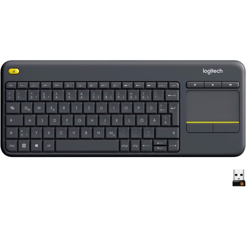 Logitech Wireless Touch Keyboard K400 Plus Negro