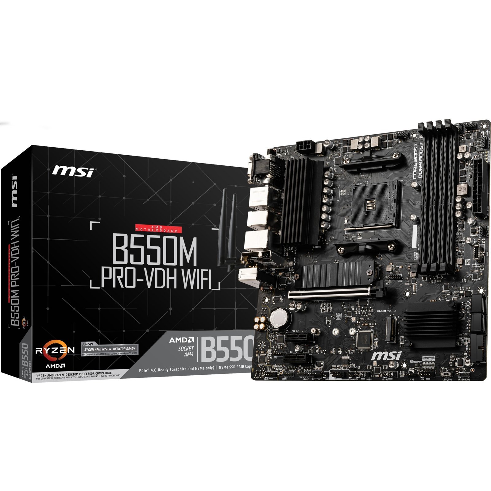 MSI B550M PRO-VDH WIFI Negro