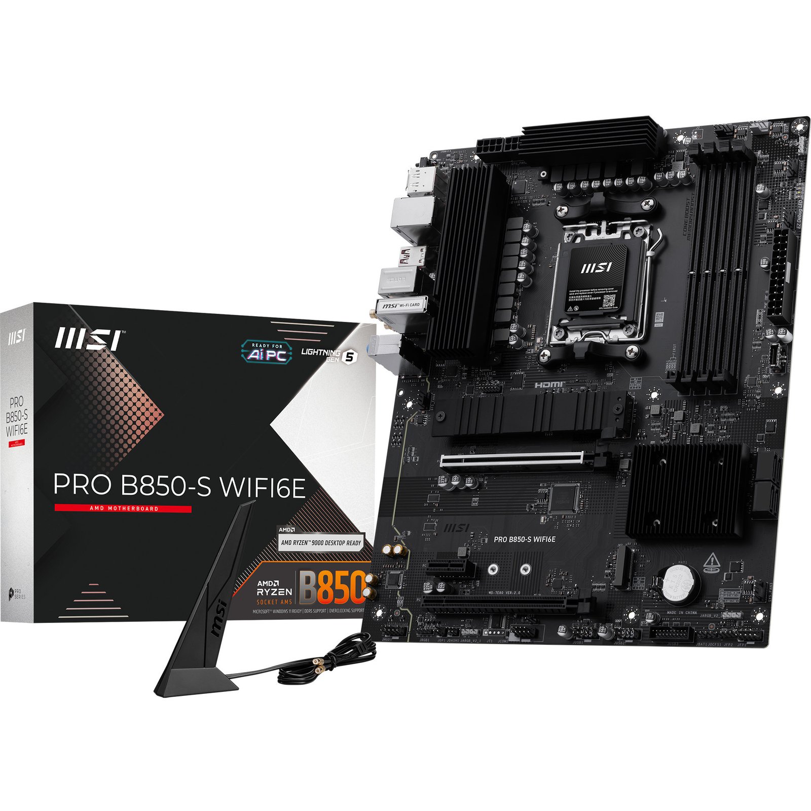 MSI PRO B850-S WIFI6E Negro