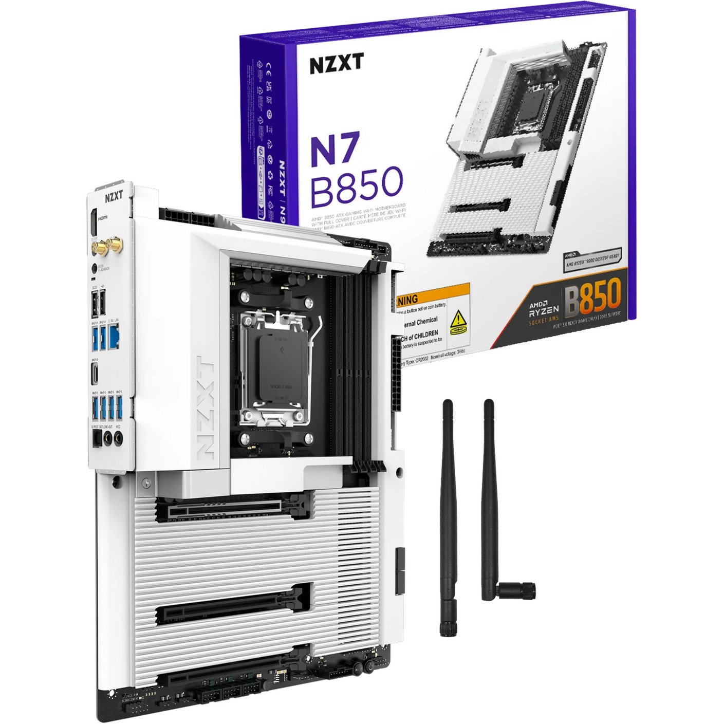 NZXT N7 B850 White