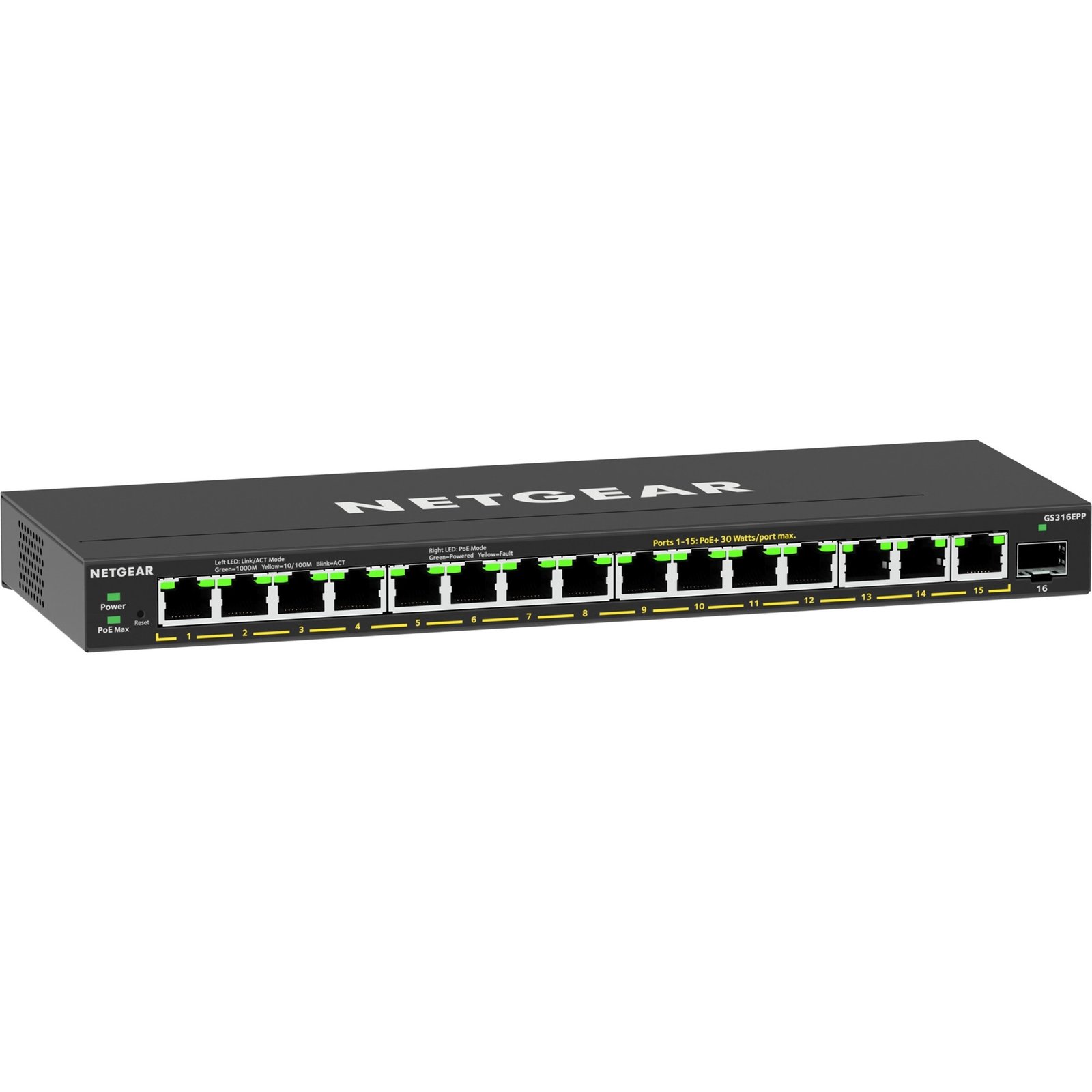 Netgear GS316EPP Negro