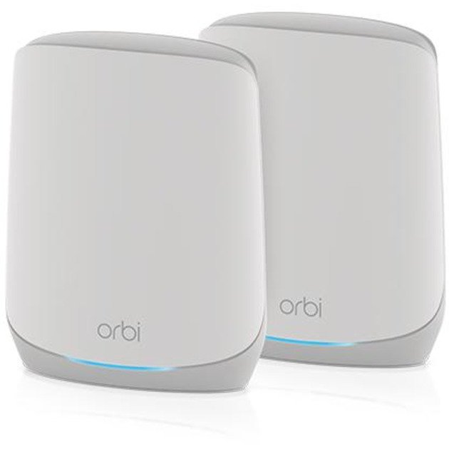 Netgear Orbi WiFi6 Tri-Band Mesh System 2er Set Blanco