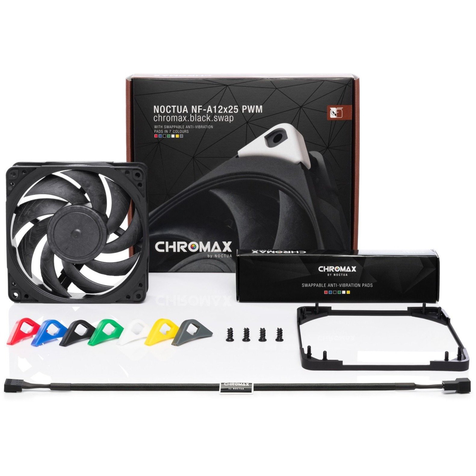 Noctua NF-A12x25 PWM chromax.black.swap 120x120x25 Negro - Imagen 4