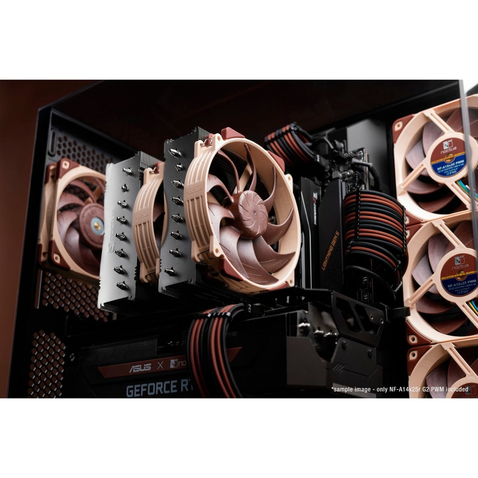 Noctua NF-A14x25r G2 PWM Sx2-PP Marron - Imagen 5