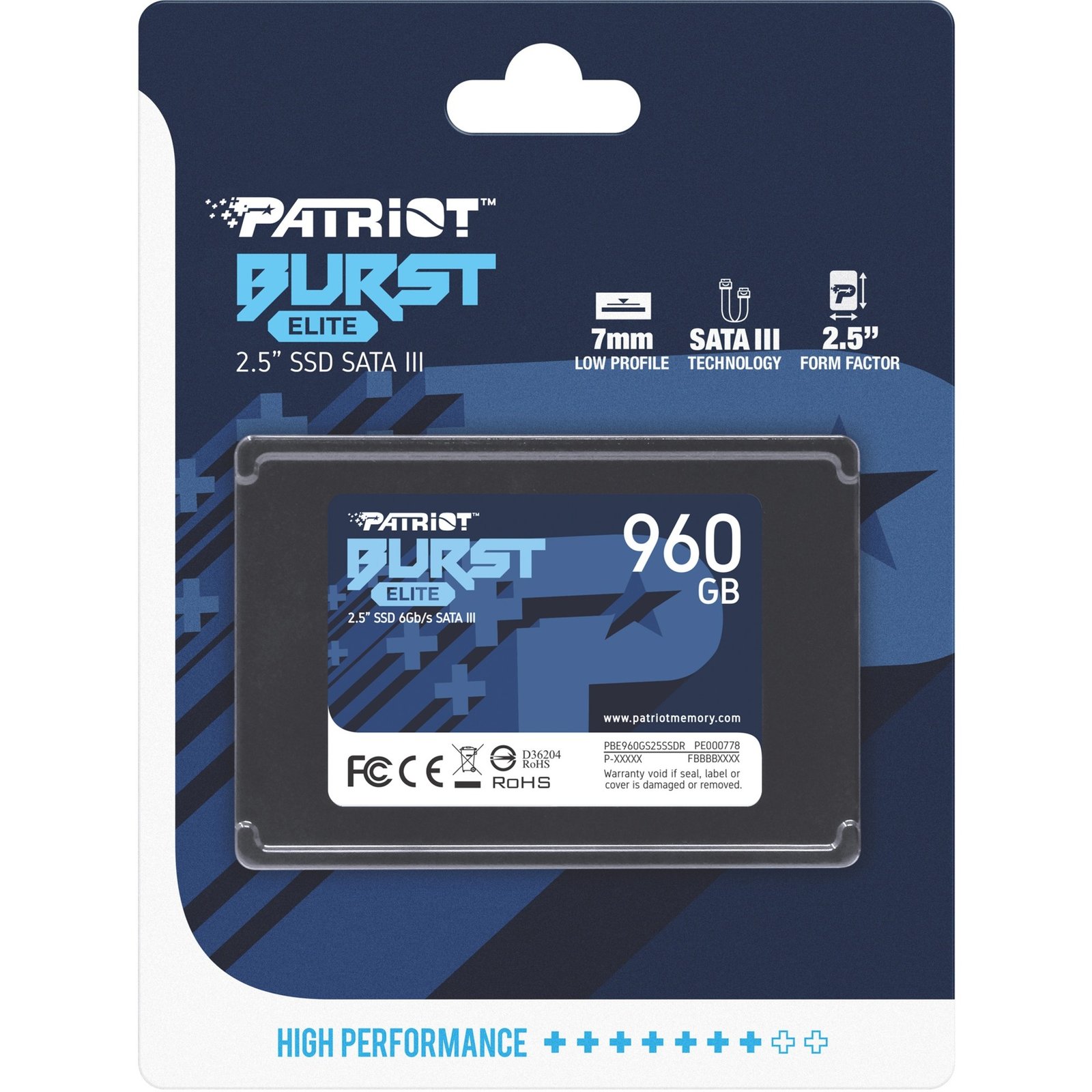 Patriot Burst Elite Negro, 960 GB 6 GB - Imagen 4