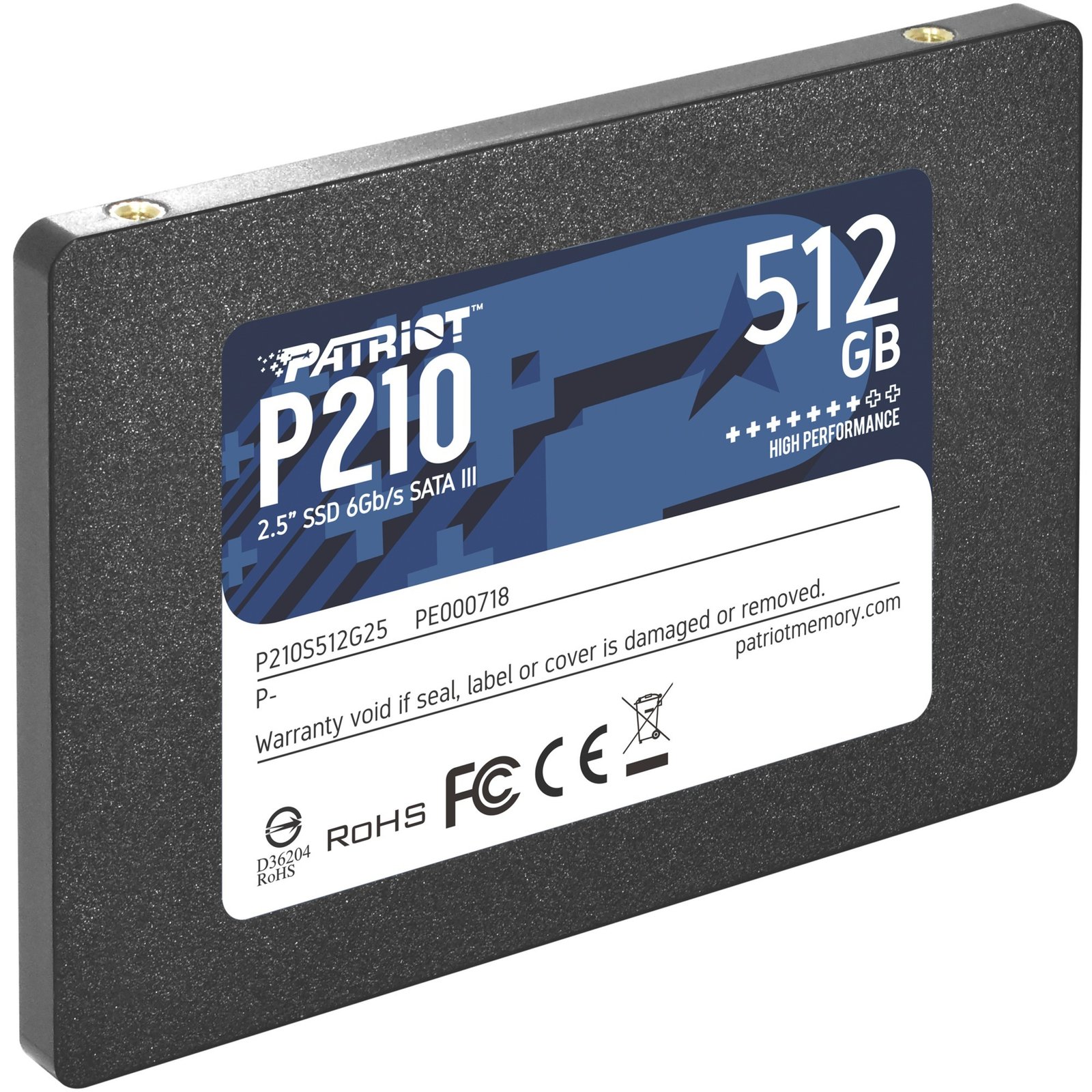 Patriot P210 Negro, 512 GB 6 GB
