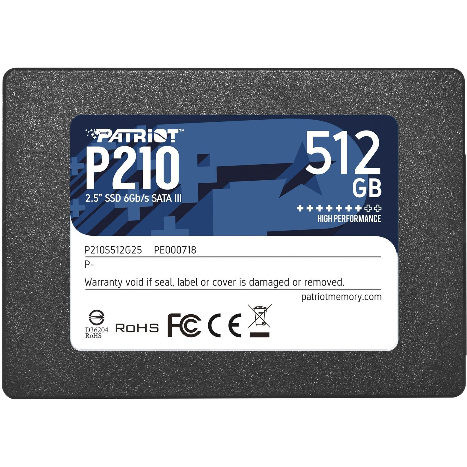Patriot P210 Negro, 512 GB 6 GB - Imagen 2