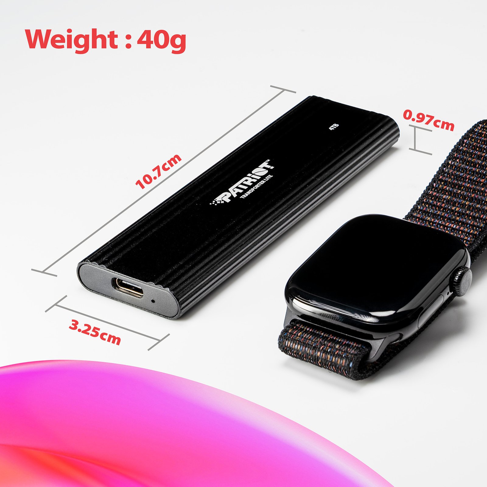 Patriot Transporter Lite SSD Negro, 4 TB 10 GB - Imagen 5