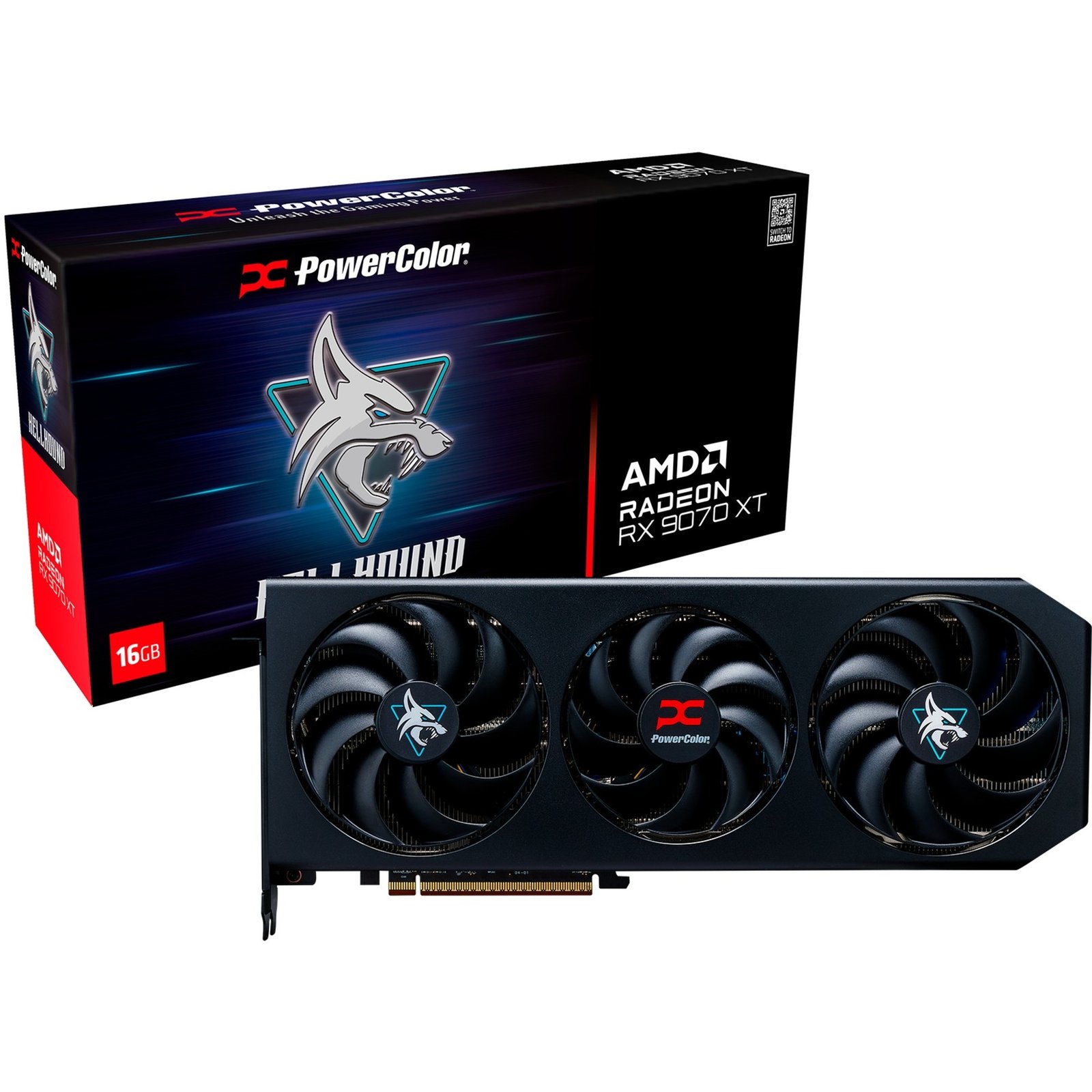 PowerColor Radeon RX 9070 XT Hellhound OC Negro, 16 GB