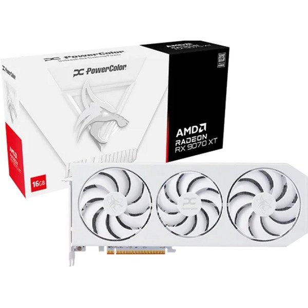 PowerColor Radeon RX 9070 XT Hellhound Spectral White OC Blanco
