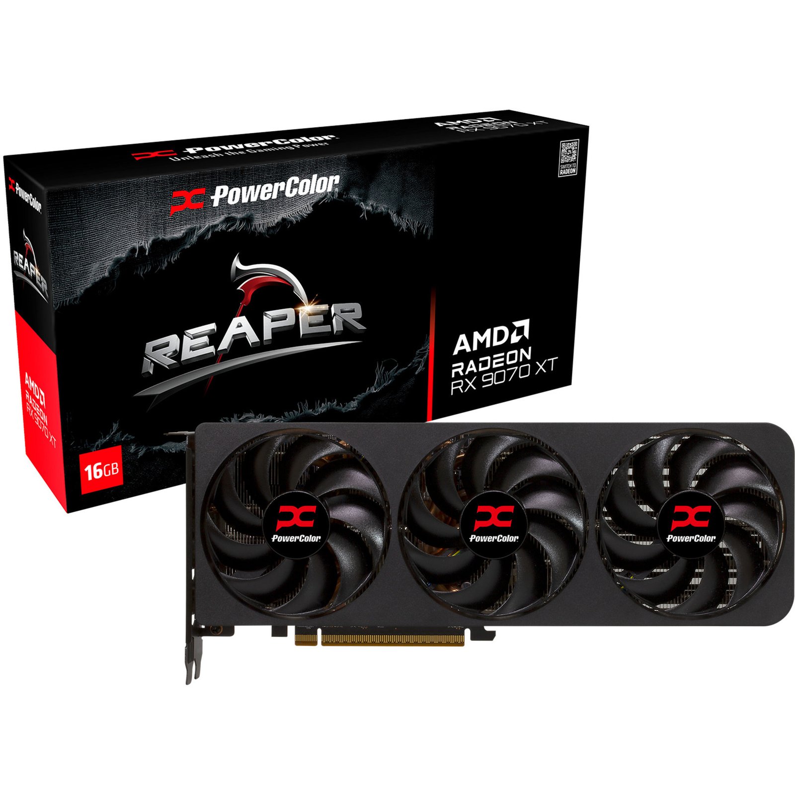 PowerColor Radeon RX 9070 XT Reaper Negro, 16 GB