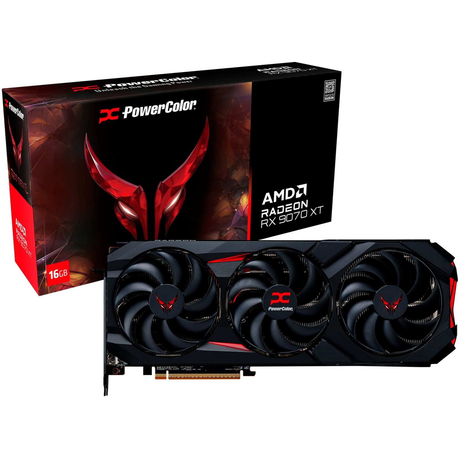 PowerColor Radeon RX 9070 XT Red Devil OC Negro, 16 GB