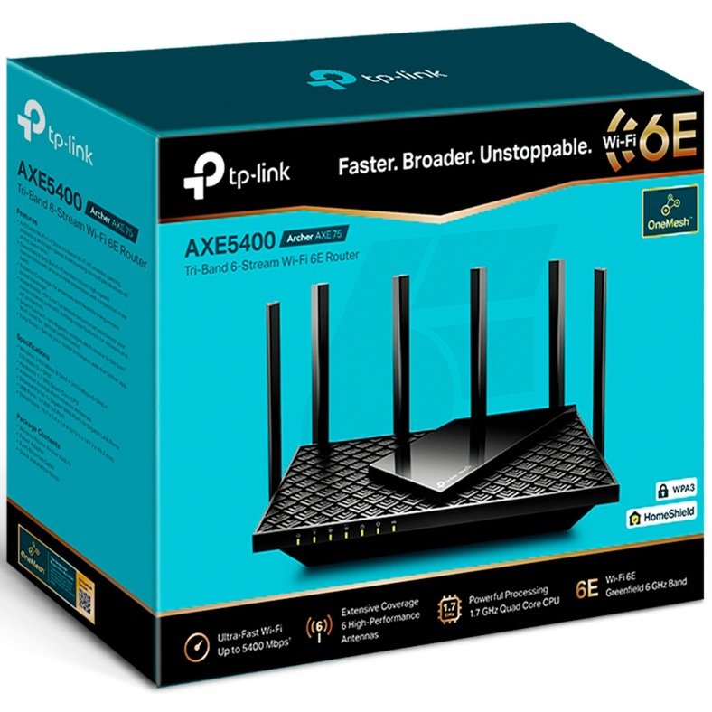 TP-Link Archer AXE75 AX5400 Tri-Band Wi-Fi 6E Negro - Imagen 4