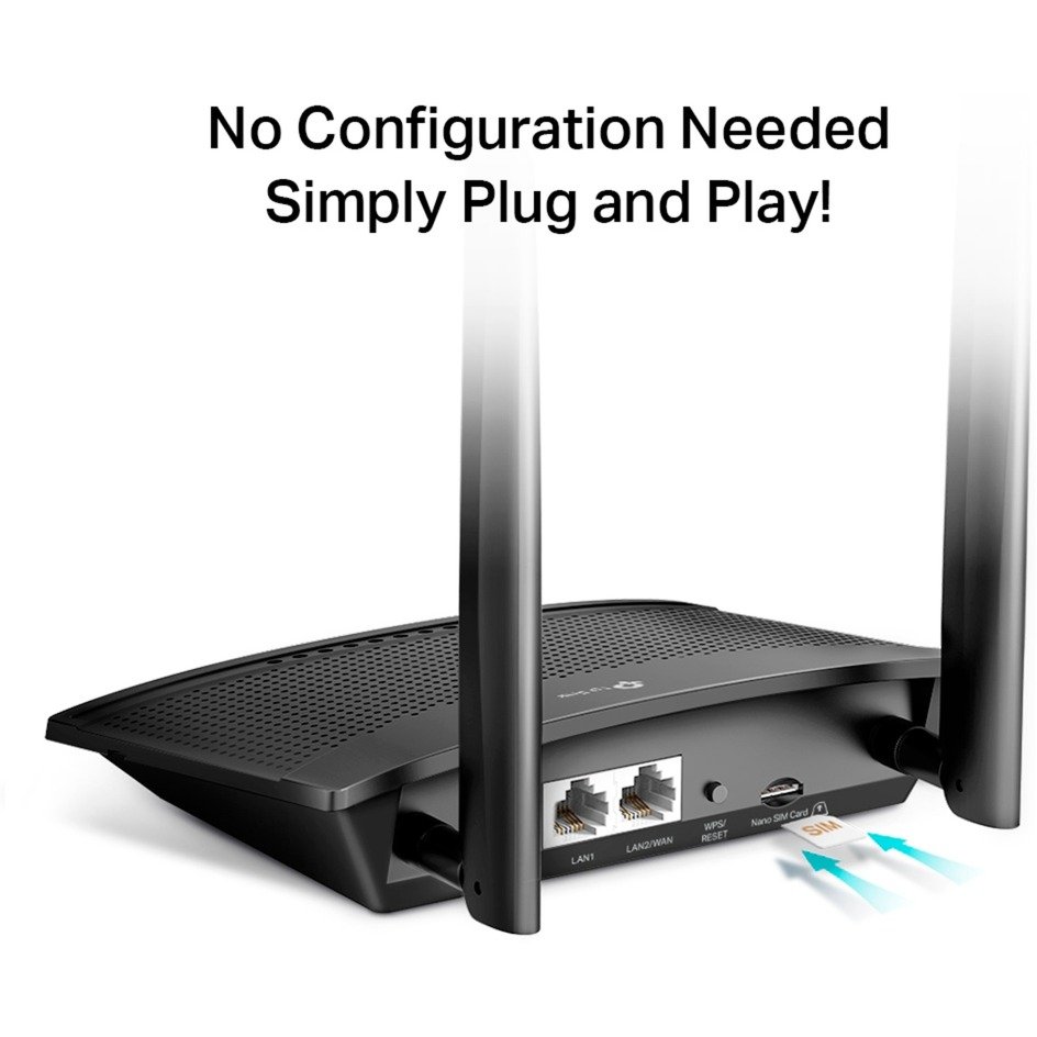 TP-Link TL-MR100 300Mbps Wireless N 4G LTE Negro - Imagen 4