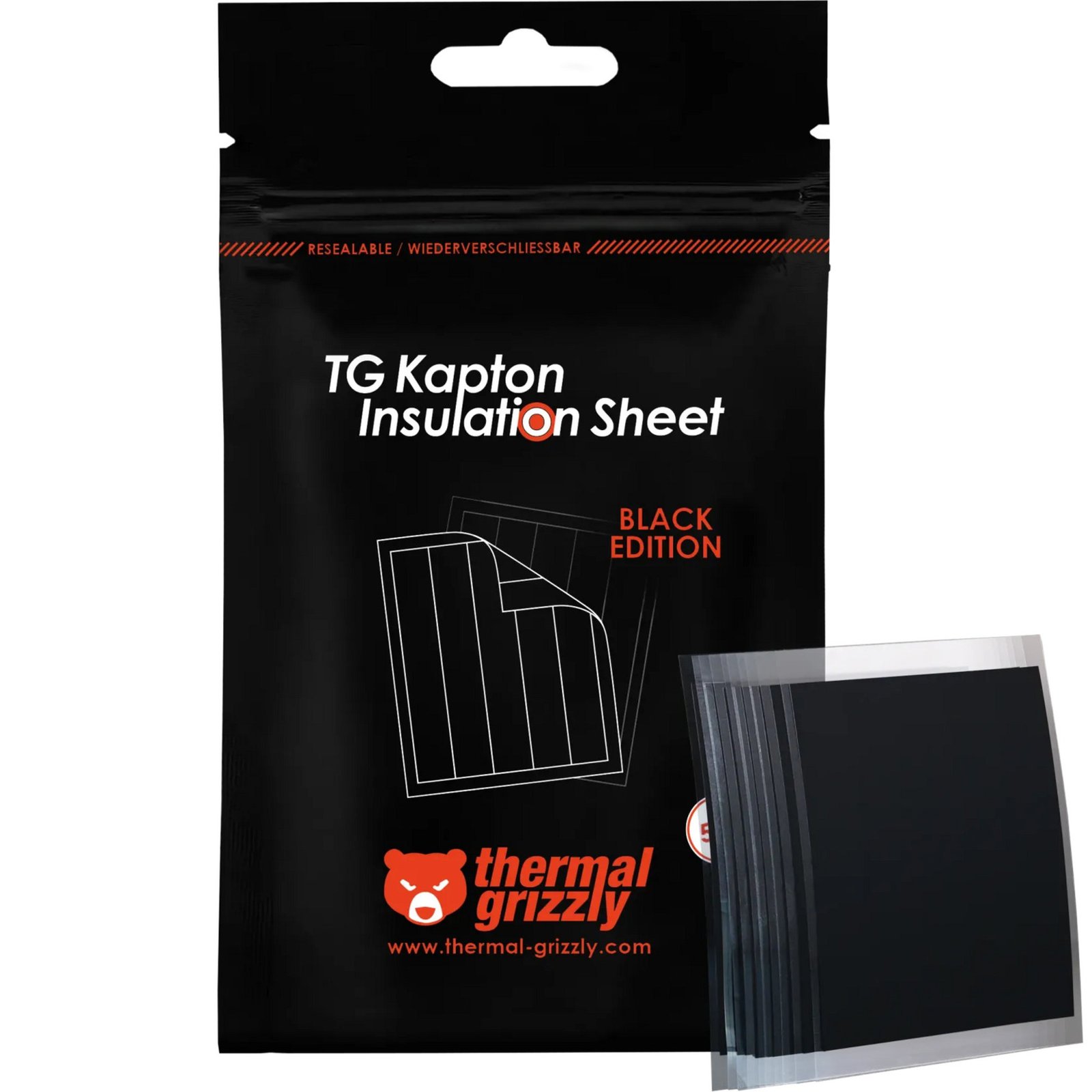 Thermal Grizzly Kapton Insulation Sheet Negro - Imagen 5