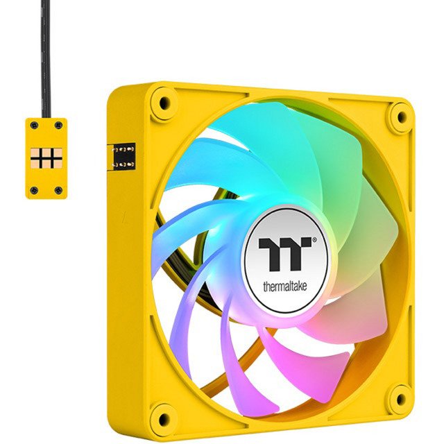 Thermaltake CT120 EX Reverse ARGB Sync PC Cooling Fan Bumblebee Amarillo - Imagen 3