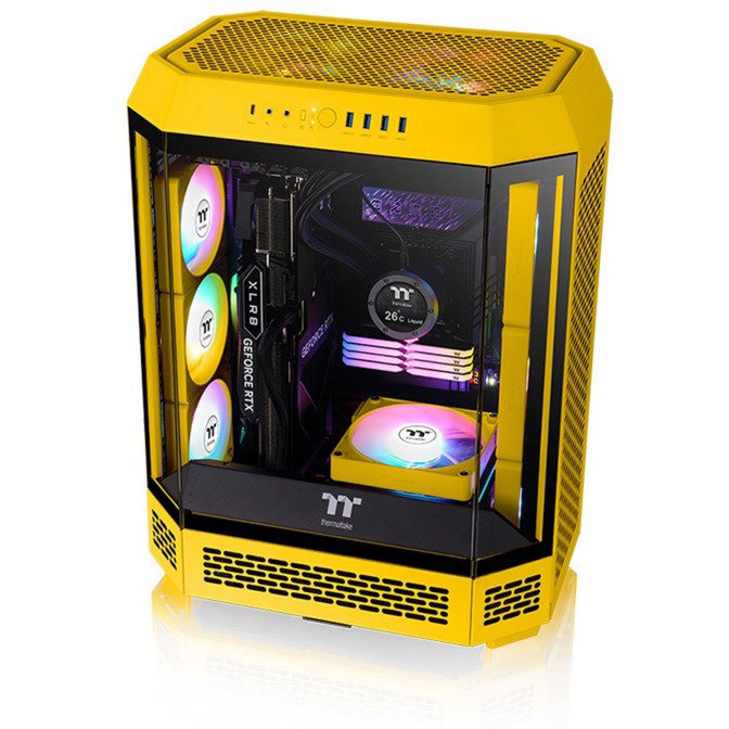Thermaltake CT120 EX Reverse ARGB Sync PC Cooling Fan Bumblebee Amarillo - Imagen 5