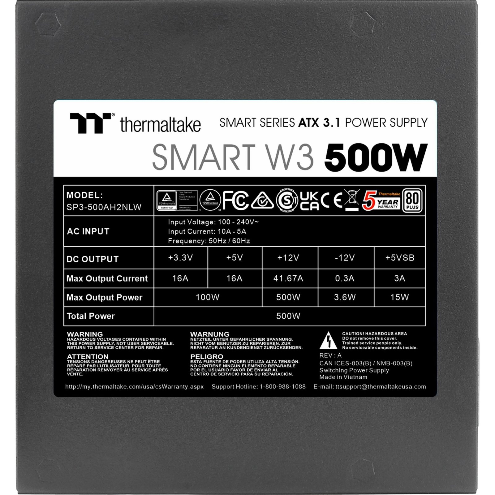 Thermaltake Smart W3 0500W - Imagen 4